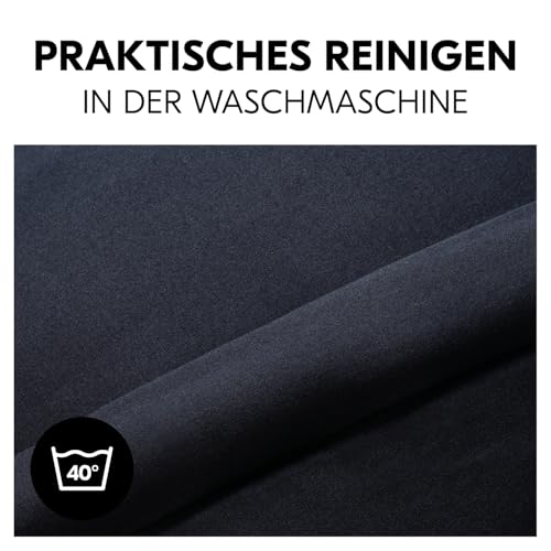 hauck Universal Fußsack für Buggys, Kinderwagen & Fahrradanhänger, Warm mit Fleece Innenfutter, Anti-Rutsch, 2 Wege Reißverschluss, Kapuze, Waschbar & Faltbar (Schwarz)