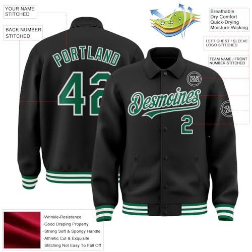 Custom Baseball Jacket Personalized Varsity Letterman Jackets Stitched Name Number Logo for Men Women Youth2