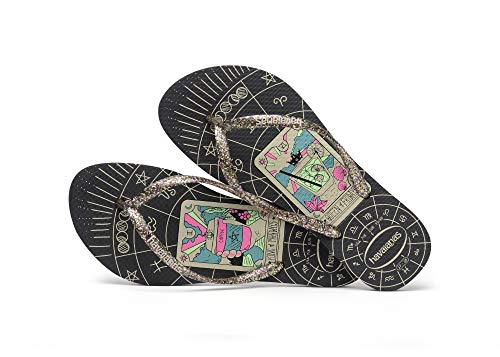 Chinelo Slim Mysthic, Havaianas, Meninas, Preto, 31/32
