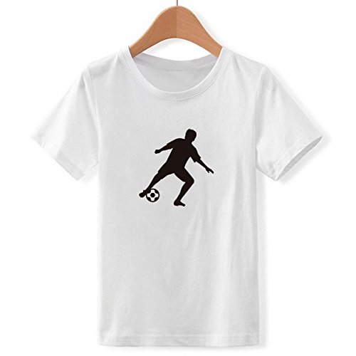 T-shirt blanc de sport football pour garçon en taille XL imprimé multicolore