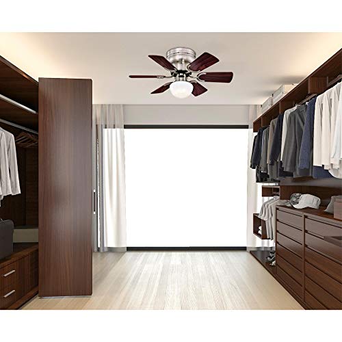 Westinghouse Lighting 7230700 Petite Indoor Ceiling Fan With Light, 30 Inch, Brushed Nickel #TOP4