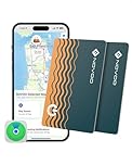 NOVOO SmartCard Wallet Tracker 2-Pack, Air Locator Tags - 1.6mm Thin, 6-Year Battery, IP68 Waterproof, Apple Find My Compatible (iOS Only), Bluetooth GPS Item Finders for Luggage, Passport - Green