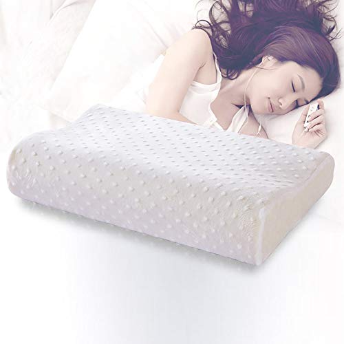 Almohada de espuma viscoelástica, ergonómica para dormir profundo, almohada cervical para soporte de cuello, antirronquidos y diseño ortopédico