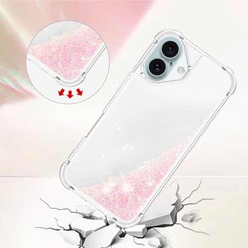 Coque iPhone 16 sable mouvant transparent et protection antichoc - 4