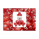 Marble Red Dice - Set of 15 w/Arch'd4