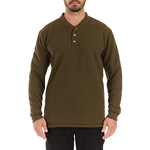 Image of Smith's Workwear Men's Sherpa Bonded Thermal Henley Pullover