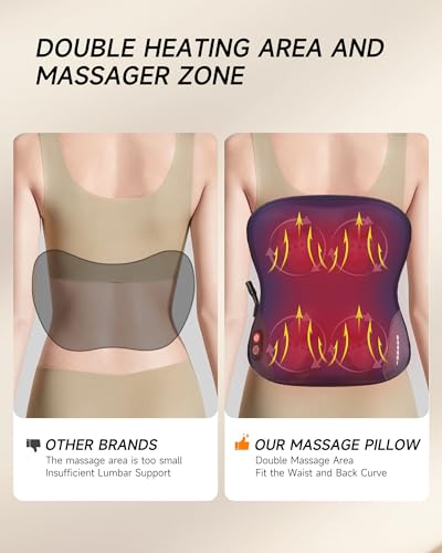 Shiatsu Heat Massage Pillow for Neck and Back Relief – Perfect Holiday Gift for Mom, Dad, and Anyone in Pain