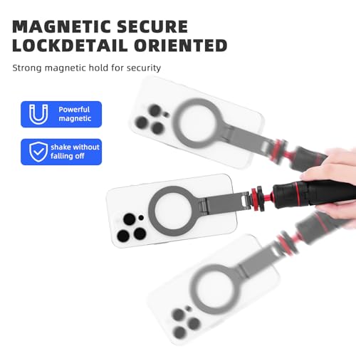 BRDRC コールドシュー携帯電話マウントホルダー iPhone用三脚マウント Magsafe磁気ホットシューカメラアダプター 1/4インチネジ穴付き DJI Ronin Samsung Canon Nikon DSLR 写真アクセサリー用 の商品画像 6