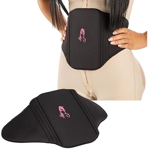 bombshell booty pillow Abdominal compression board flattening belly AB board lumbar post surgery lipo back foam board postpartum recovery bbl supplies tummy tuck supplies for abdominal Black Cover