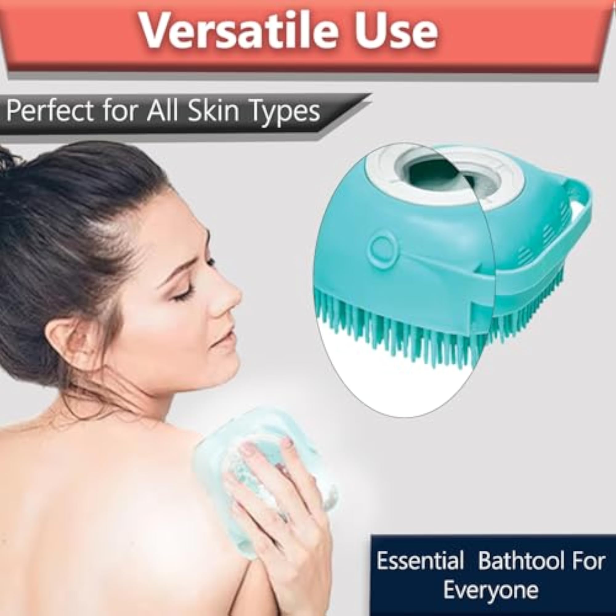Scalp Massager with Shampoo Refill Facility, Gift for Self-Care