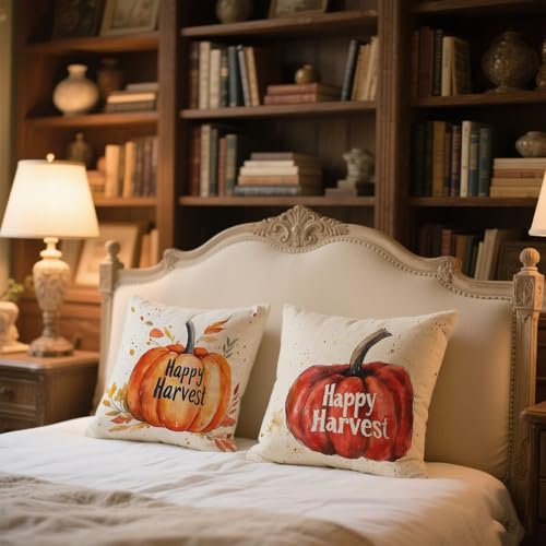 Housse de coussin 45x45 imperméable orange et rouge décorative G-202 - 4