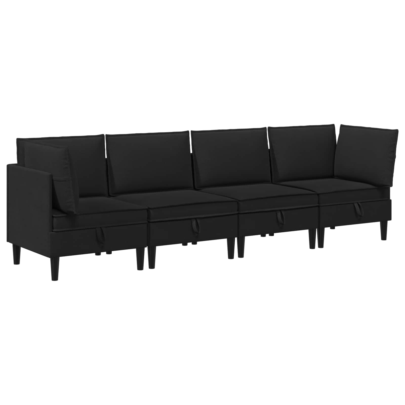 Juego de Muebles de salón 4 uds. Negro Tela,67.6kg-3413809