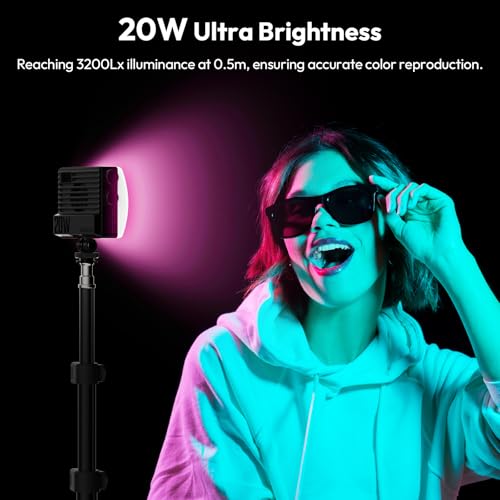 Image of ULANZI L090 RGB Video Light, Pocket LED On-Camera Video Lights, Built-in 5000mAh Rechargeable Battery, 360 Full Color 20 Light Effects, CRI≥95 2500-9000K for Photography Vlogging