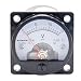Baomain Round Analog Dial Panel Meter Voltmeter Gauge SO-45 DC 0-15V Class 2.5