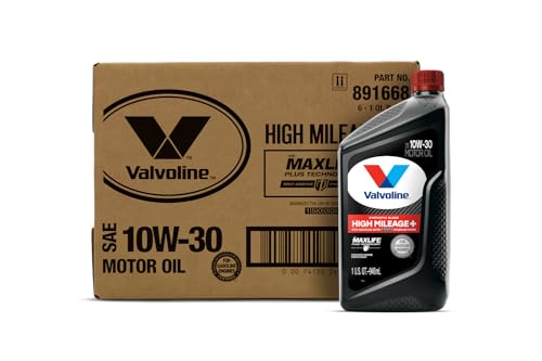 Image of Valvoline High Mileage 150K with Maxlife Plus Technology Motor Oil SAE 10W-30 1 QT, Case of 6