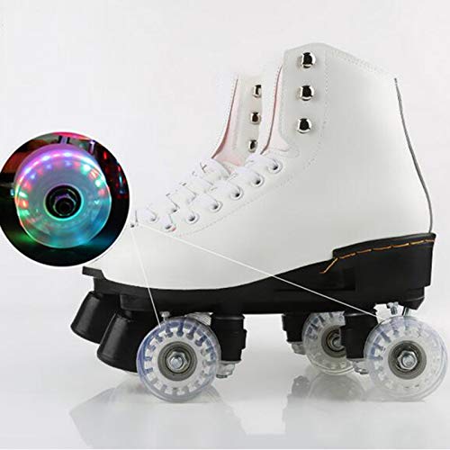 Patines De 4 Ruedas Ajustables, Paralelo Quad Skate Patines, para Patinaje Niñas Y Niños flashing-38