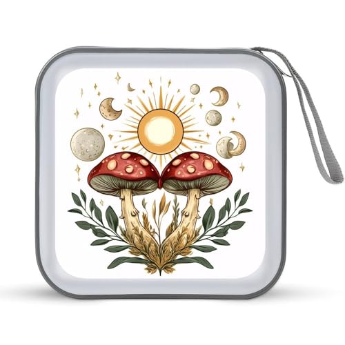 Mushroom CD Case Portable DVD Holder Storage Organizer for Home Travel