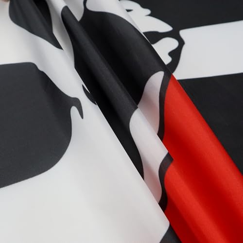 Image of AZ FLAG - Pirate Red Bandana Flag - Large 5x8 Ft - 100D Polyester Jolly Roger Big Banner with Two Metal Grommets - Fade Resistant - Vivid Colors - 5' x 8' Feet - 250x150 Cm