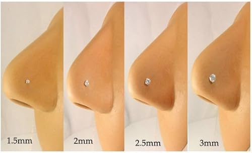 Miniatura 2 de Anillo de acero quirúrgico 316L con flor de loto transparente para nariz, elige tu estilo 20G