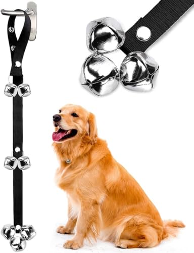 MEKEET Potty Doorbells for Dog Training Iron Bells Adjustable Nylon Rope Toilet Training Bells (1PCS)