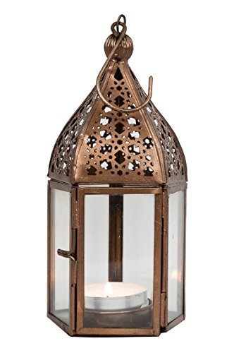 Orientalische Laternen 3 Set Laterne Meena bunt 16cm | 3x Orientalisches Windlicht aus Metall & Glas in 3 Farben… – Bild 5