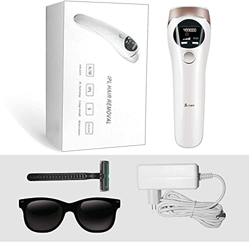 Depiladora de Luz Pulsada, 2NLF Depilación Definitiva Profesional de IPL, 2 Modos Depiladora Luz Pulsada con LCD 499000 Disparos,la Depilación Permanente del Vello Visible para Hombres y Mujeres