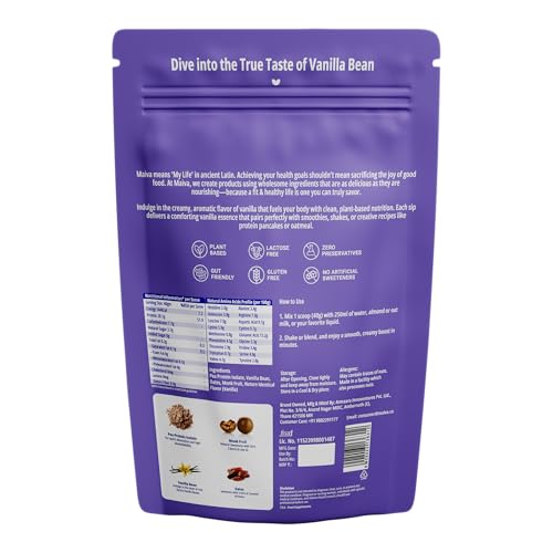 Image of Maiva Pro | Plant Protein Isolate - Kerala Vanilla Bean - 250gm | 28g Protein, 6g BCAA | All Essential Amino Acids | Gut Friendly, Easy to Digest | Real Dates | Vegan, Dairy Free, No Preservatives