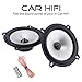 ePathChina® 2pcs 5 Inch 60W 2 Way Coaxial Car Speakers Automobile HiFi Full Range Frequency Sensitivity Power Loudspeaker