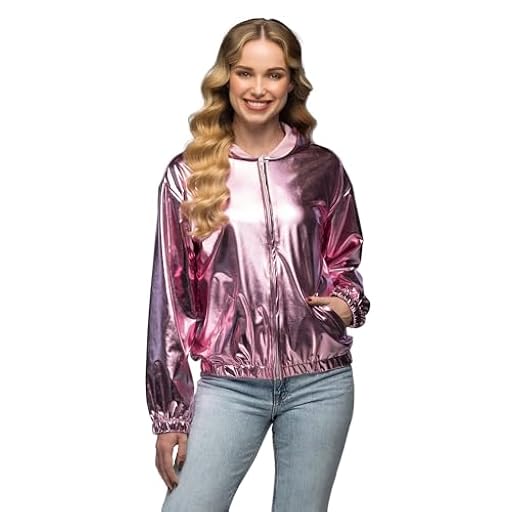 Boland - Chaqueta rave de aspecto metalizado, disfraz para hombre y mujer de estilo retro, disfraz de grupo para fiestas temáticas o carnaval | Ya disponible en tu tienda friki favorita! En mundofriki.es!