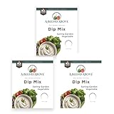 A Blend Above Spring Garden Vegetable Dip Mix, 3 Packs, 1 oz. Each, Makes 16 Ounces, Gluten-Free, No MSG, All Natural, No Preservatives, Vegan Friendly, Keto Friendly, Vegetable Dip, Chip Dip, Low Carb, Easy to Make