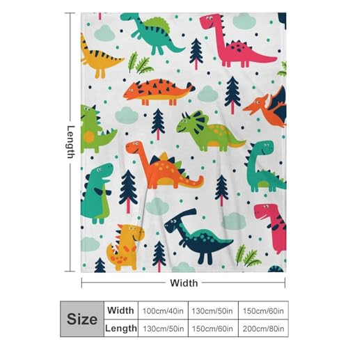 Couverture polaire dinosaure coloré couverture de canapé et couverture de lit salon 130x150cm - 3