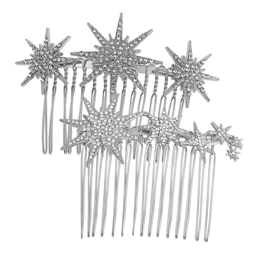 Beatifufu 2個水晶装飾ヘアコーム 髪飾り 結婚式用 ブライダルヘッドピース
