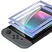 eXtremeRate 2 Pcs Verres Trempé pour Nintendo Switch, Film Protection Protecteur d'Écran en Verre Trempé HD Transparent [Anti-Rayures, Anti-Empreintes Digitales, Incassable, sans Bulles]-Violet Clair