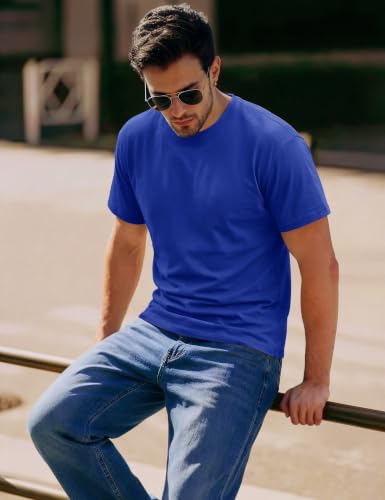 Image of MAGCOMSEN Mens T-Shirts Short Sleeve UPF 50+ Lightweight Moisture Wicking Basic Crewneck Casual Summer Cooling T Shirt