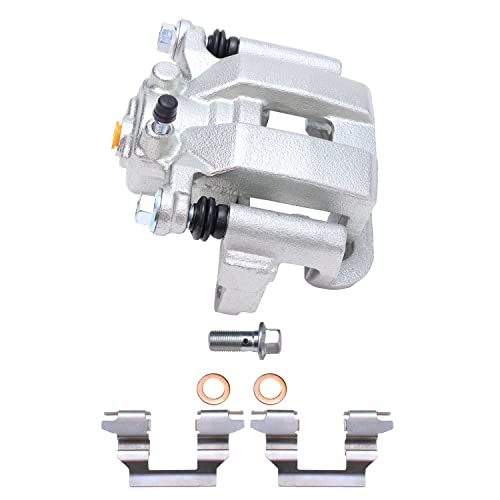 Image of Detroit Axle - Rear Right Brake Caliper for 2003-2005 Infiniti G35 350Z | 2003-2007 Murano 2004-2009 Quest Passenger Side Disc Brake Caliper w /Bracket Replacement