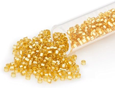 Miyuki Delica Seed Bead 11/0 Silver Lined Gold (18 Grams)