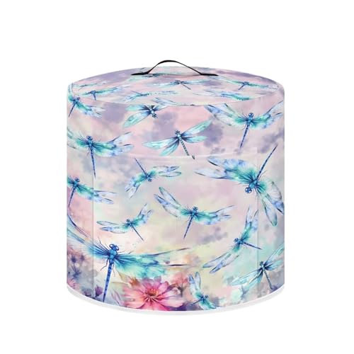 Image of Cozeyat Dragonfly Floral Kitchen Decor Accessories Appliance Dust Cover for Electric Pressure Cooker /Air Fryer /Rice Cooker /Steamer /Toaster,Pressure Cooker Cover 3 qt