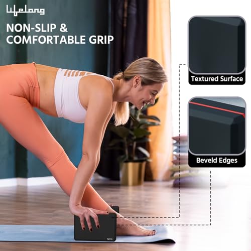 Lifelong Yoga Blocks - Dual Colour Yoga Bricks Pack of 1 for Men & Women, Balancing Yoga Bricks with EVA Foam & Soft Surface, Triple Layer for Balance, Support & Cushion-Exercise Equipment for Home 4 41g1ssdmXCL