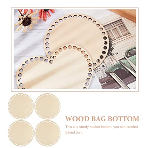 Milisten Wooden Mini Cross Stitch Fixing Frame 6X6 Inch Craft Bag Base with Holes for DIY Crochet Knitting Basket Shaping Pad - Image 2