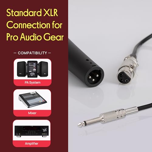 Pyle Professional Dynamic Vocal Microphone - Moving Coil Dynamic Cardioid Unidirectional Handheld Microphone with ON/OFF Switch Includes 15ft XLR Audio Cable to 1/4'' Audio Connection - PDMIC59 - Image 6