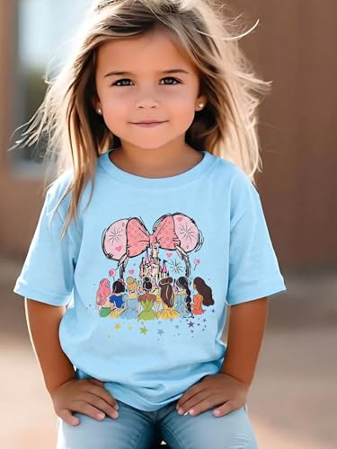Image of Magic Kingdom Shirt for Girls - Princess Magical Shirts Cute Graphic Kids Toddler Holiday Vacation Tee Top