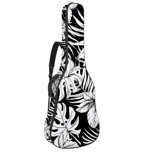 Sac pour guitare acoustique Art Dark Tropical avec bandoulière réglable et crochet arrière