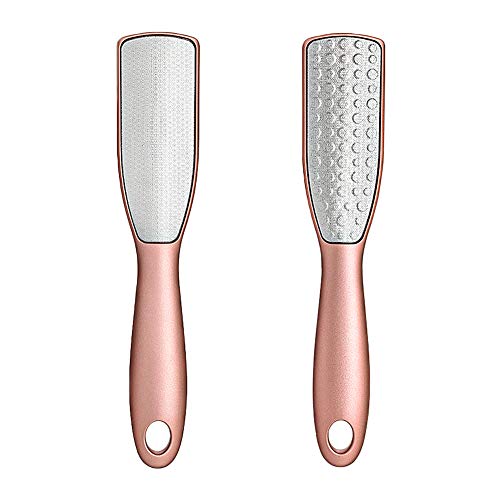 MISMXC Professional Pedicure Foot File, Double Sided Pedicure Rasp Colossal Stainless Steel Foot Scrubber Hard Skin Removers for Wet and Dry Feet