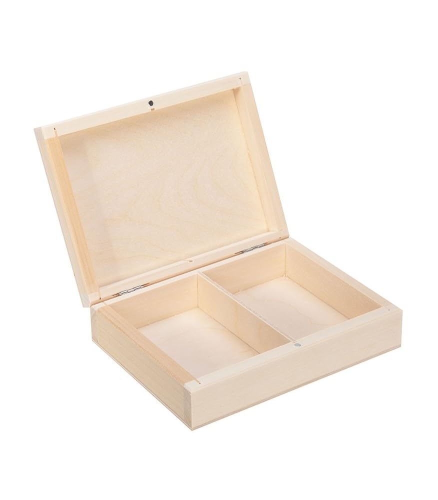 Wooden World - Wooden Tiny box With magnet Lid for tiny item storage items or wedding rings 12 x 8 cm