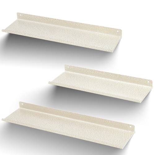 himaly Wandregale 3 Stück, Metall Regal Wand, Badezimmer Regal 30/35/40cm, Schweberegal Wand mit 12KG Starkes Lager, Ausstellungsregale für Wohnzimmer, Küche, Schlafzimmer, Büro