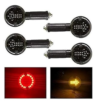 Arrow LED Side Indicator for Royal Enfield Bullet 350 (Red and Orange) - Set of 4