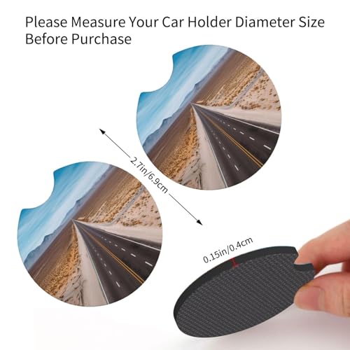 Portavasos para carro 2 unidades negro universal de neopreno miniatura 3