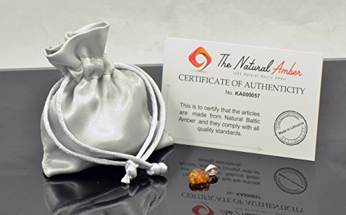 AmberJewelry Genuine Certified Baltic Amber Heart Pendant, Handmade Amber Pendand From Genuine Baltic Amber and 925 Sterling Silver, Baltic Amber Charm For Necklace Valentine's Day Gift Love Symbol Pendant Gift for Her made in Baltic Region Love Charm Amore3