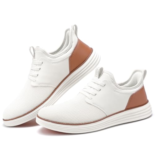 Image of VILOCY Mens Slip On Casual Dress Shoes Hands Free Fashion Sneakers Mesh Tennis Walking Work Shoes Comfortable Breathable Lightweight Non Slip