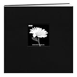 Pioneer MB10CB-F/BK 12 Inch by 12 Inch Postbound Fabric Frame Cover Memory Book, Black